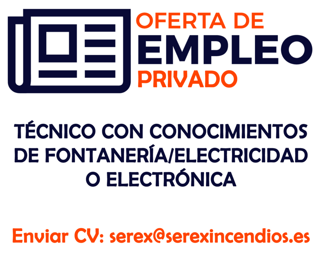 Semejanza sucesor Arne Oferta de empleo privado: Técnico con conocimientos de Fontanería/ Electricidad o Electrónica. PLAZA CUBIERTA - Ayuntamiento de Consuegra
