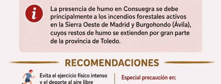 Aviso recomendaciones por humo incendios