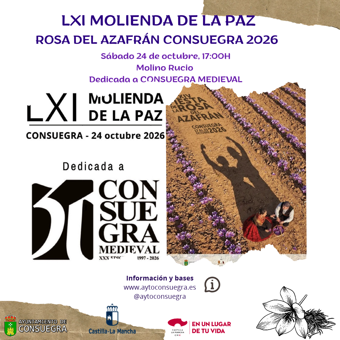 Consuegra celebra la LXI Molienda de la Paz 2026 dedicada al Consuegra Medieval